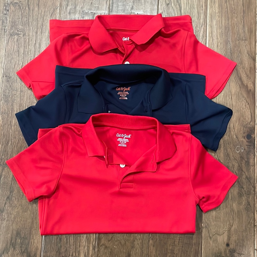 Size medium 8/10 Cat & Jack performance polos- like new